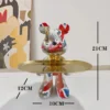 21cm Graffiti Bear Ornament Figurine Home Decoration Animal Statue Keys Storage Shelf Modern Room Sculpture Table Decor Gift
