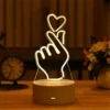 3D Lamp Acrylic USB LED Night Lights Neon Sign Lamp Xmas Christmas Decorations for Home Bedroom Birthday Decor Wedding Gifts