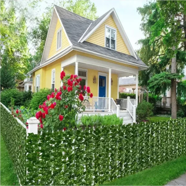 Artificial Ivy Privacy Fence Screen 50x200cm / 1x3m – Faux Green Leaf Hedge Panels for Garden, Balcony & Outdoor Decor