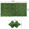Artificial Ivy Privacy Fence Screen 50x200cm / 1x3m – Faux Green Leaf Hedge Panels for Garden, Balcony & Outdoor Decor