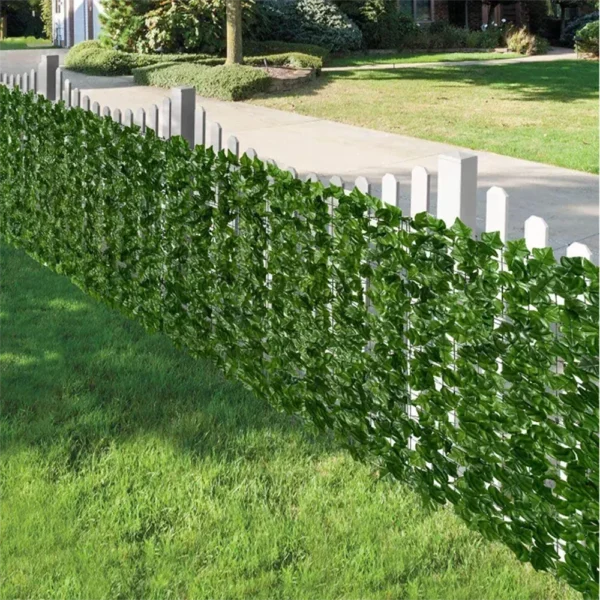 Artificial Ivy Privacy Fence Screen 50x200cm / 1x3m – Faux Green Leaf Hedge Panels for Garden, Balcony & Outdoor Decor