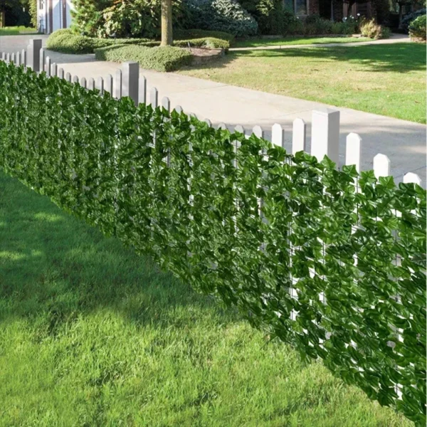 Artificial Ivy Privacy Fence Screen 50x200cm / 1x3m – Faux Green Leaf Hedge Panels for Garden, Balcony & Outdoor Decor