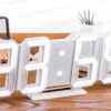 Purchase Products Clock 3D LED Digital Alarm Clock Wall Clock Time/date/temperature For Home/kitchen/office Clocks Decor Garden