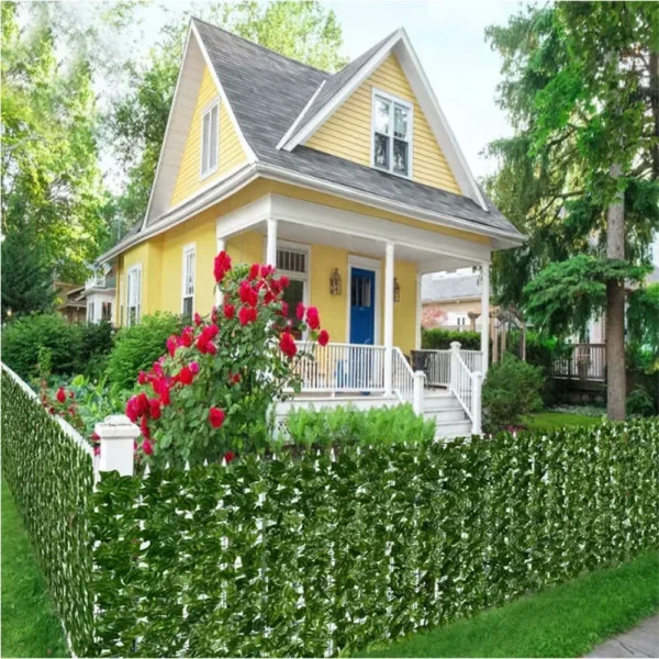 Artificial Ivy Privacy Fence Screen 50x200cm / 1x3m – Faux Green Leaf Hedge Panels for Garden, Balcony & Outdoor Decor