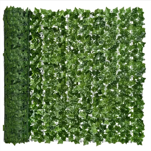 Artificial Ivy Privacy Fence Screen 50x200cm / 1x3m – Faux Green Leaf Hedge Panels for Garden, Balcony & Outdoor Decor