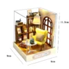 Doll House Kit Mini DIY Flower House Handmade 3D Puzzle Assembly Building Toys Home Bedroom Decoration With Furniture DollHouses