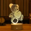 3D Lamp Acrylic USB LED Night Lights Neon Sign Lamp Xmas Christmas Decorations for Home Bedroom Birthday Decor Wedding Gifts