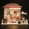 Doll House Kit Mini DIY Flower House Handmade 3D Puzzle Assembly Building Toys Home Bedroom Decoration With Furniture DollHouses