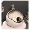 Ceramic Bear Tray Statue Accessory Storage Key Holder Candy Bowl Jewelry Earrings Suitable for Home Modern Table Office Decor