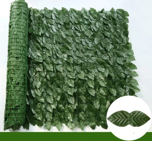 Artificial Ivy Privacy Fence Screen 50x200cm / 1x3m – Faux Green Leaf Hedge Panels for Garden, Balcony & Outdoor Decor
