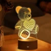 3D Lamp Acrylic USB LED Night Lights Neon Sign Lamp Xmas Christmas Decorations for Home Bedroom Birthday Decor Wedding Gifts