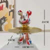 21cm Graffiti Bear Ornament Figurine Home Decoration Animal Statue Keys Storage Shelf Modern Room Sculpture Table Decor Gift