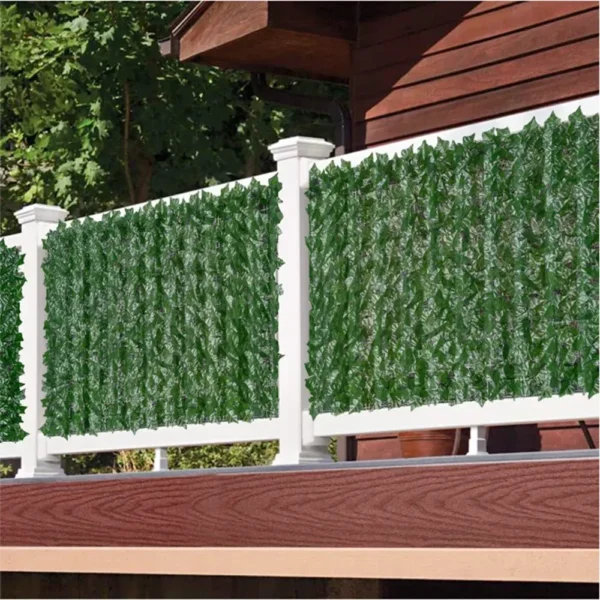 Artificial Ivy Privacy Fence Screen 50x200cm / 1x3m – Faux Green Leaf Hedge Panels for Garden, Balcony & Outdoor Decor
