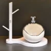 Ceramic Bear Tray Statue Accessory Storage Key Holder Candy Bowl Jewelry Earrings Suitable for Home Modern Table Office Decor